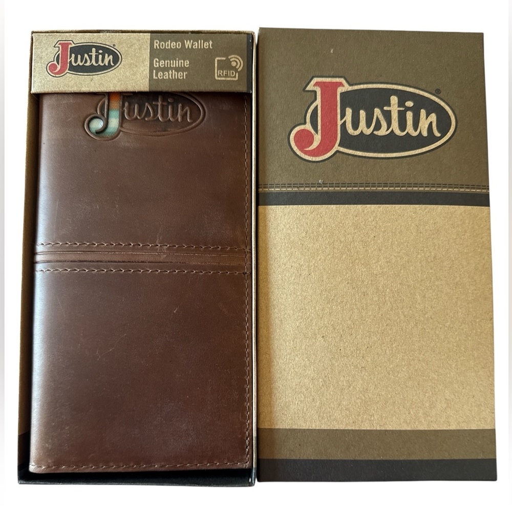 Justin Rodeo Wallet Serape Logo